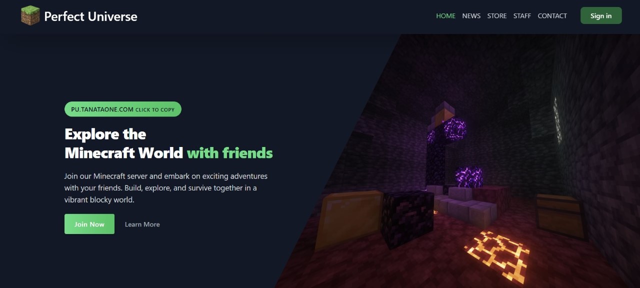 Minecraft Server - Website