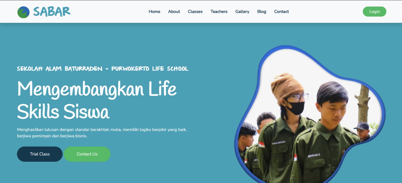 Sabar School LMS - Website